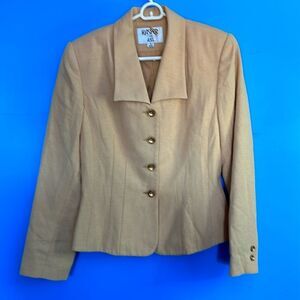 Kasper ASL Women’s Fitted Blazer Goldenrod Yellow Size 4 Career Jacket Lined